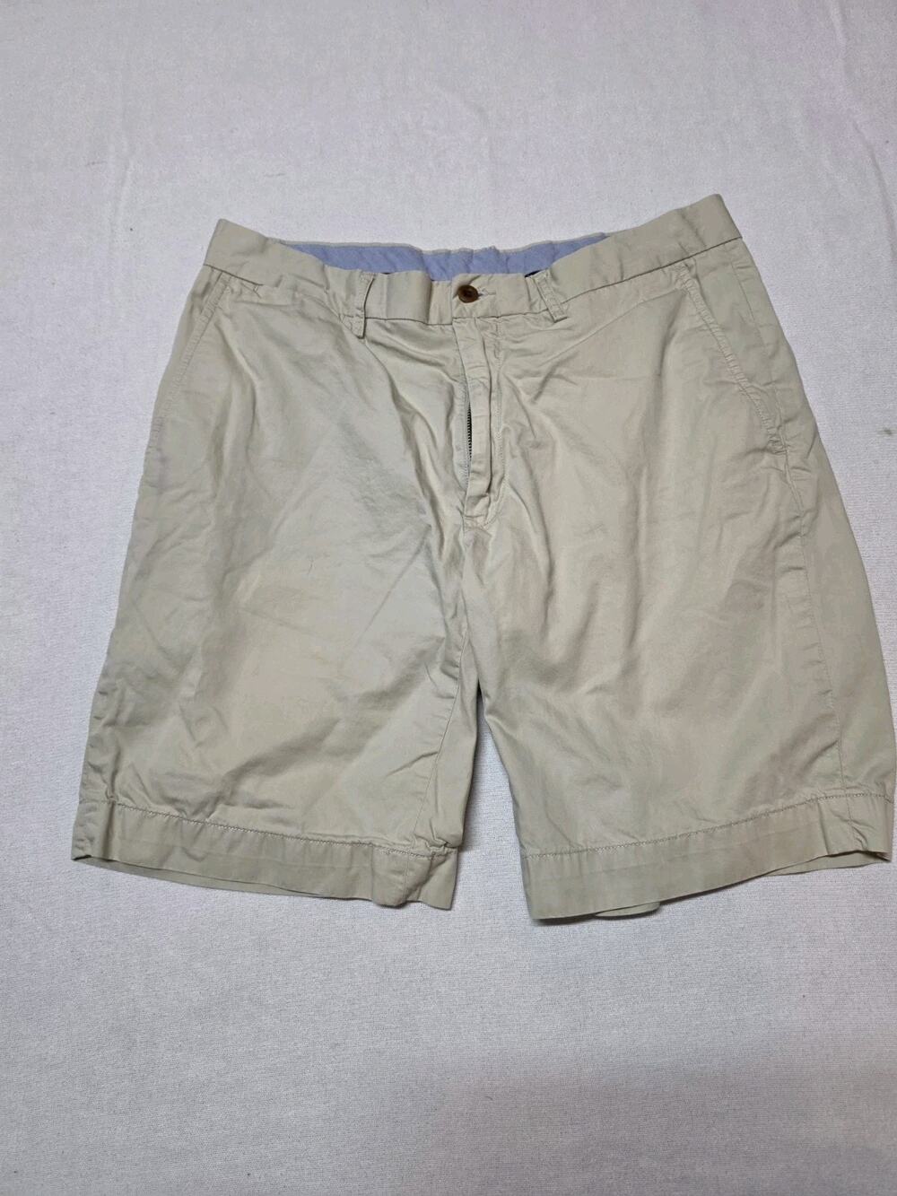 Polo Ralph Lauren Mens Size 32 Classic Fit Khaki Flat Front Chino Shorts